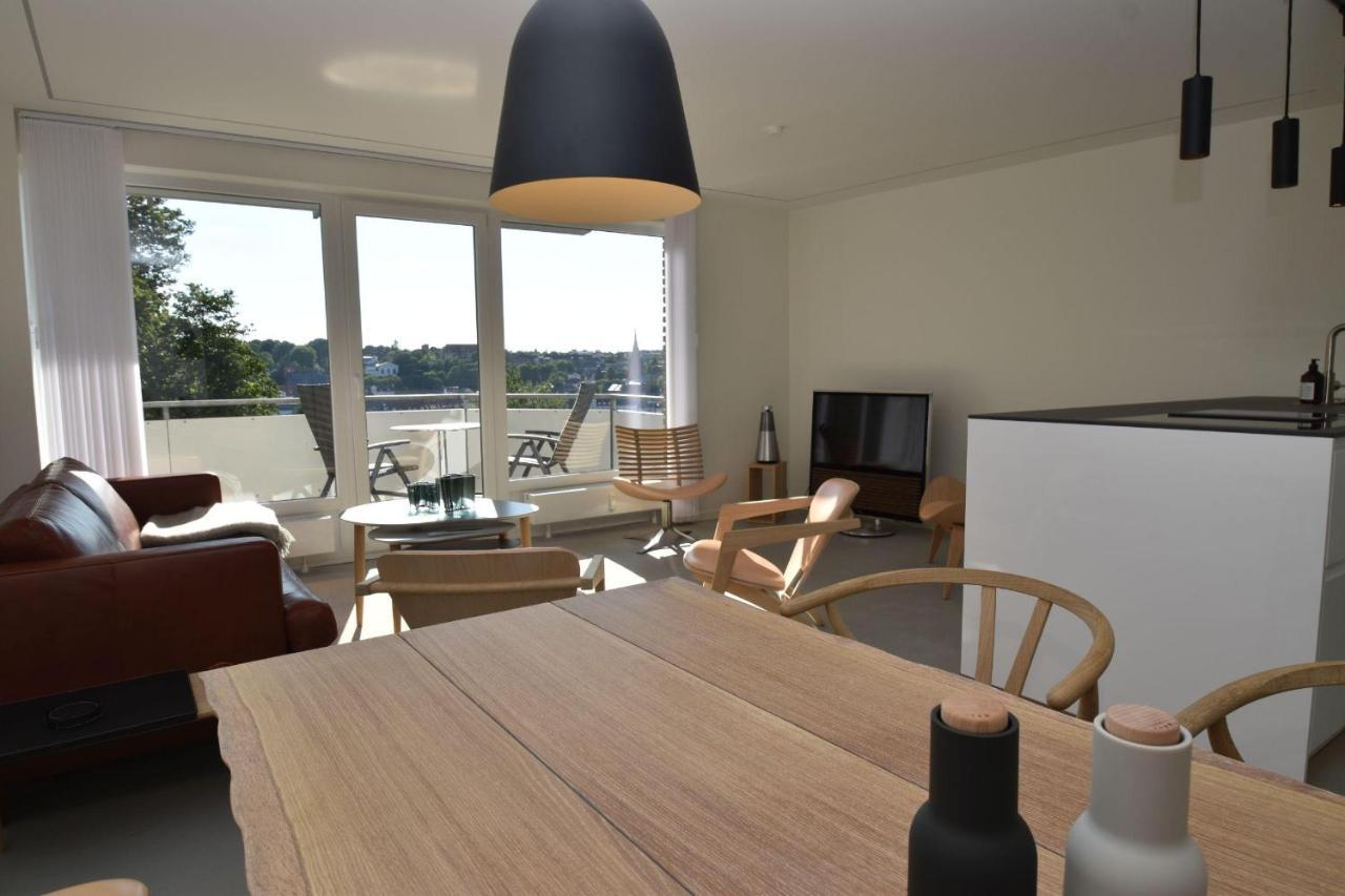 Fewo1846 - Foerdeview - Luxurioese Wohnung Mit 2 Schlafzimmern Und Balkon Mit Hafenblick Flensburg Eksteriør bilde